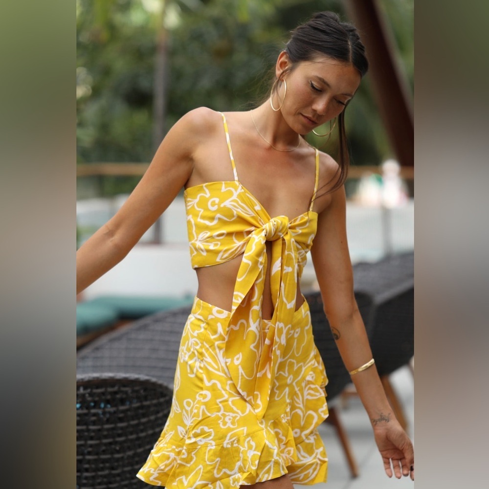 XIX Palms,Hawaii,Sydney Wrap Skirt /Top Set,Vacation,Beach, Resort-wear, Size XS